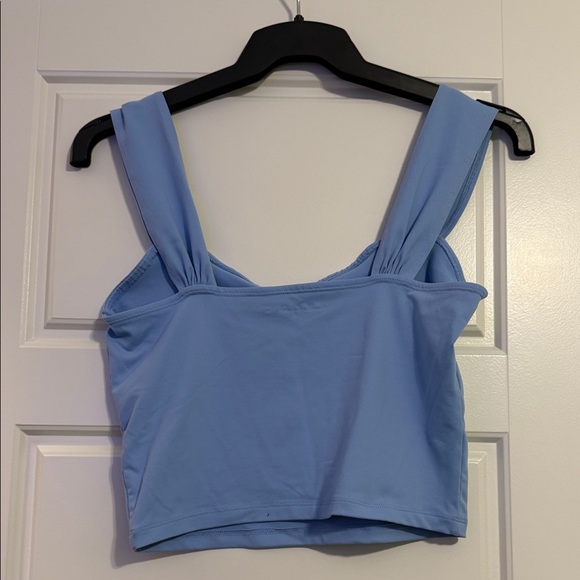 Abercrombie & Fitch Light Blue Cropped Tank with Wide Straps - Picture 2 of 2